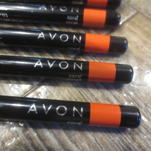 5 Pieces Avon Glimmersticks Coral Retractable Lip Liner New Without Package/Box - Picture 4 of 8